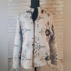Avalanche plush fleece zip up large